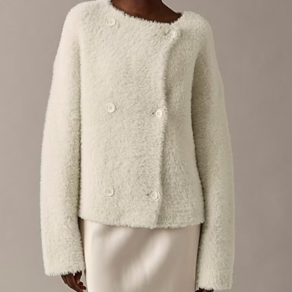 NWT J. Crew Collection oversized double-faced wool-blend jacket - Large